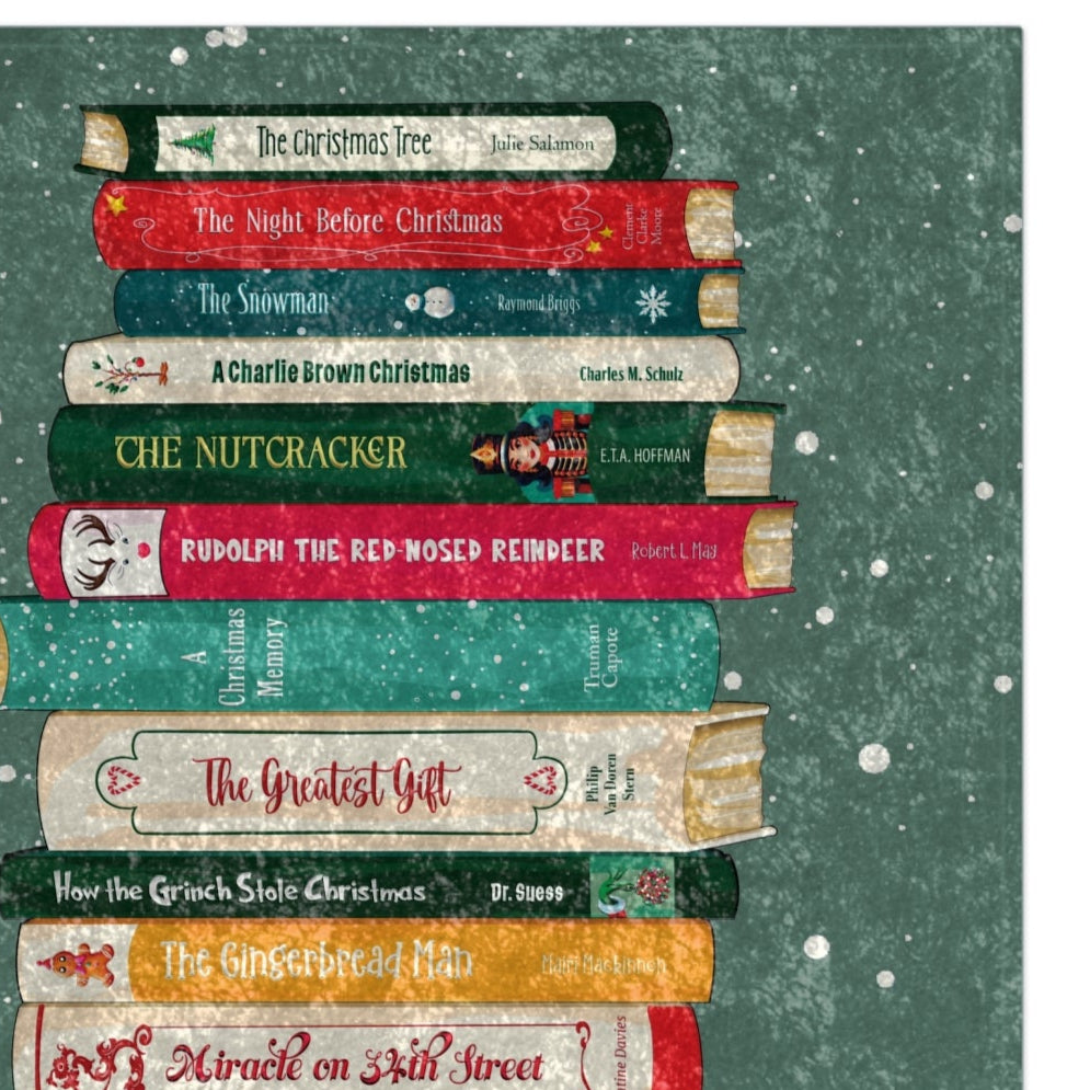 Classic Christmas Books Holiday Throw Blanket