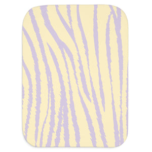 soft sherpa blanket with 'Yellow & Purple Tiger Print' design