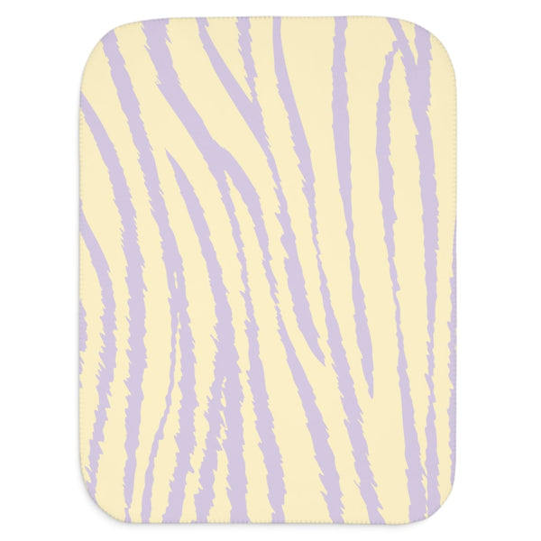 Yellow and Purple Tiger Print Sherpa Baby Blanket