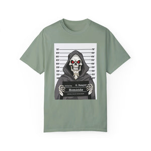 Comfort Colors® Grim Reaper Mug Shot Funny T-Shirt