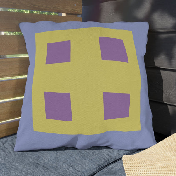 Pastel Blue & Purple Indoor Outdoor Throw Pillow