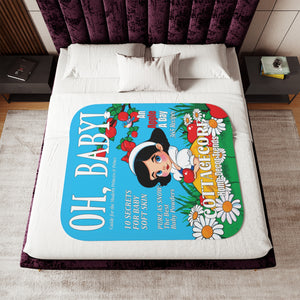 Snow White Illustrated Soft Sherpa Baby Blanket