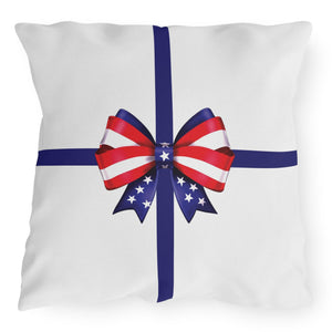 throw pillow with 'Patriotic July 4th' design