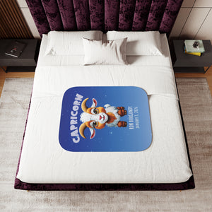 Soft sherpa blanket with 'Personalized Capricorn Zodiac | Custom Gift' design