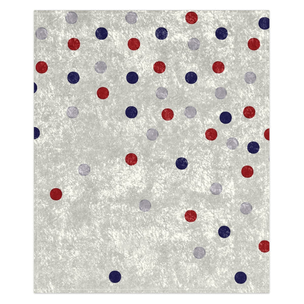 American Polka Dots Patriotic Chic Shimmering Throw Blanket
