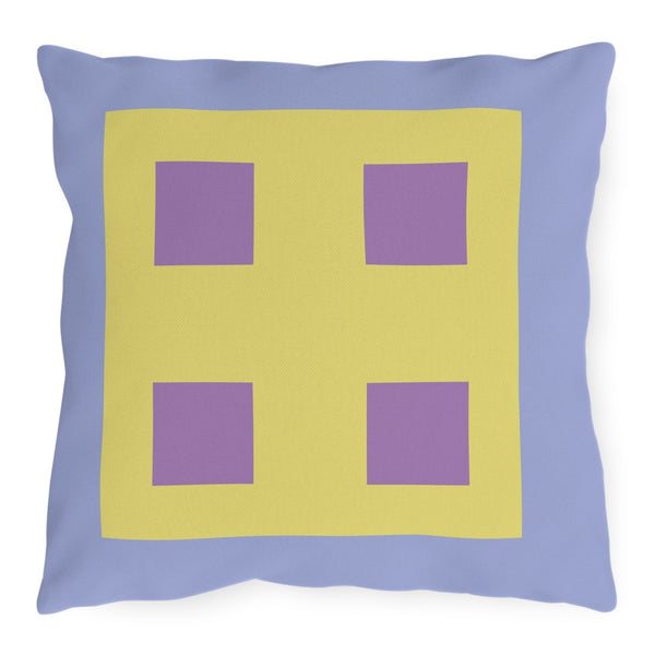 Pastel Blue & Purple Indoor Outdoor Throw Pillow
