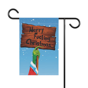 Garden flag with 'Grinch Christmas – Version B' design