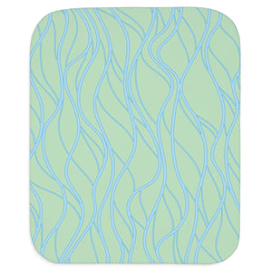 blue and green waves stylish baby blanket