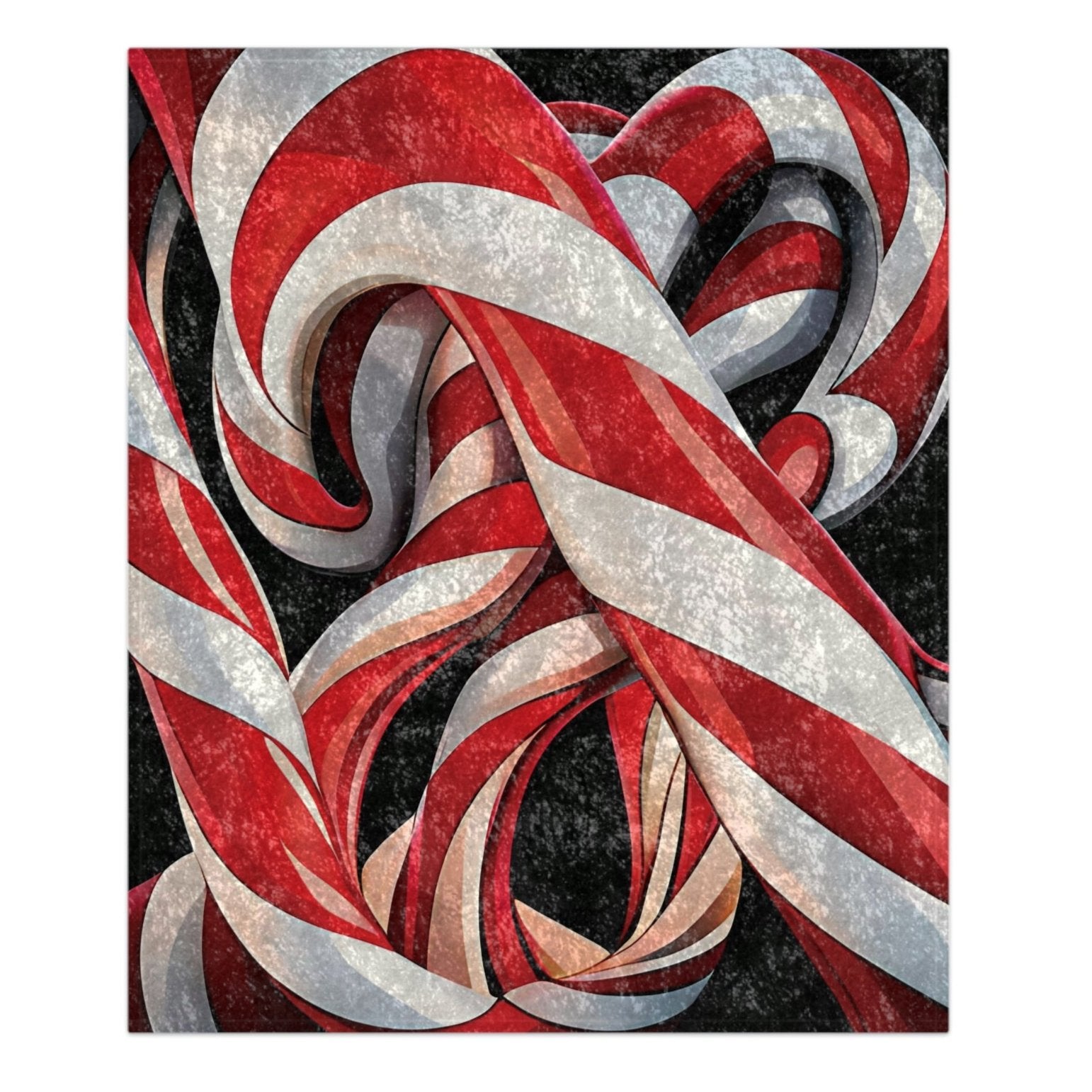candy canes holiday blanket