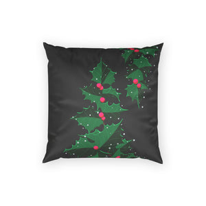 Christmas Holly Berry Velvet Pillow