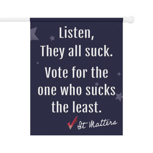 Bipartisan Political Vote Funny Yard Flag