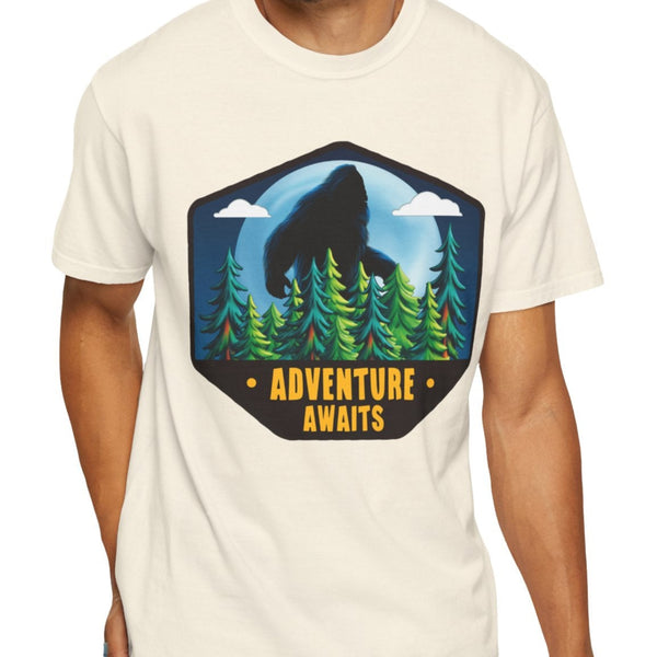 Comfort Colors® Bigfoot Adventure Awaits Funny Camping T-Shirt