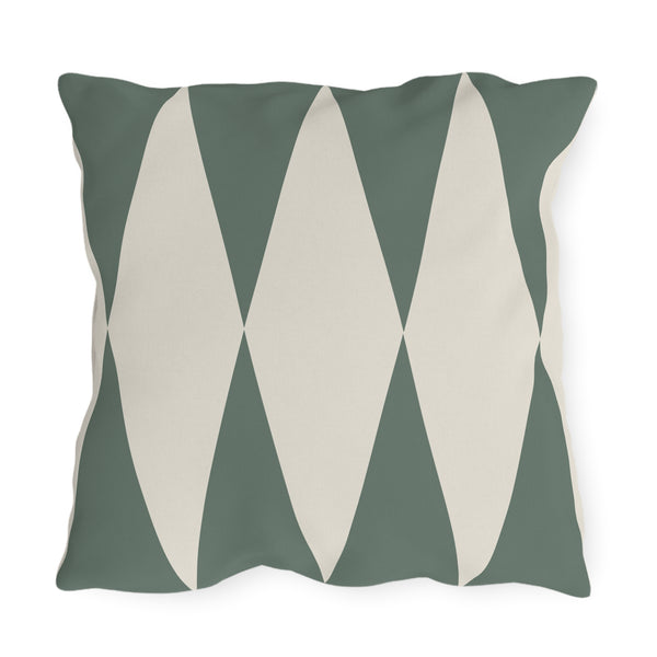 Green Ivory Diamond Indoor Outdoor Throw Pillow