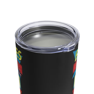 mug with 'Bates Motel Psycho Sign Insulated Travel 10oz' graphic on a white background