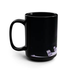 mug with 'Piano Music Lovers' graphic on a white background