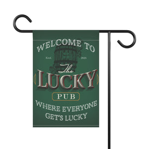 Lucky Pub Irish St. Patrick's Yard Flag