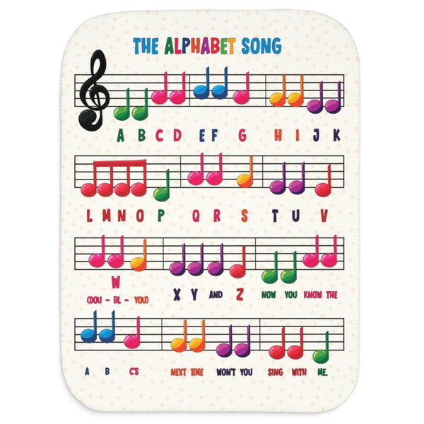 The ABC Alphabet Song Sherpa Baby Blanket