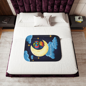 Personalized Night Owl Sherpa Baby Blanket