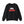 Black sweatshirt with red and white embroidered text 'Omg, Santa!'