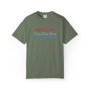 Embroidered Proud American Patriotic Comfort Colors® T-Shirt