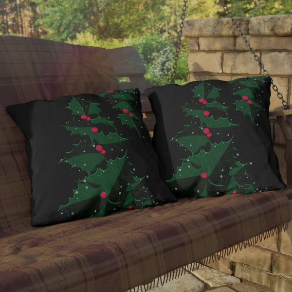 Holiday Ivy Indoor Outdoor Christmas Throw Pillow