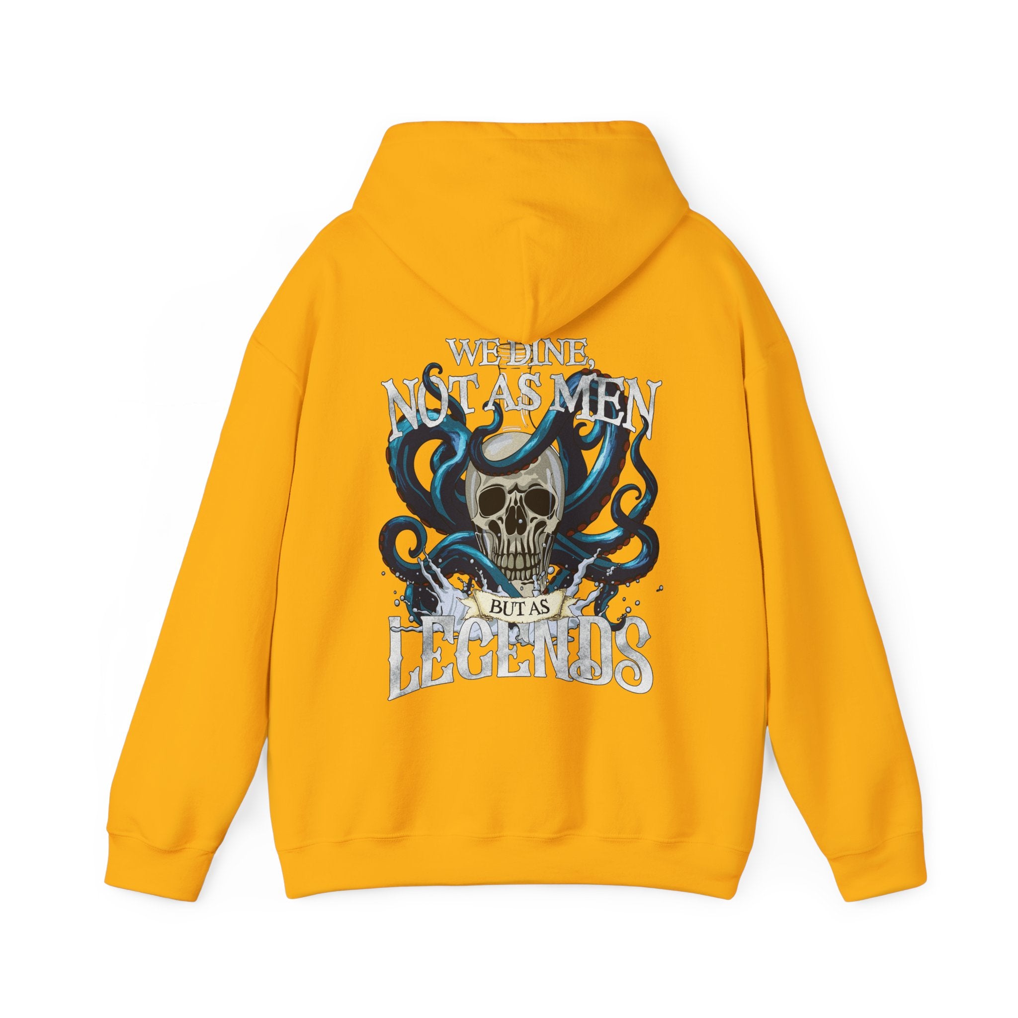 Pirate Sayings Skull Dine as Legends Men's Hoodie