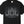 Black t-shirt with formula 1 car blueprint graphic and text on a white background