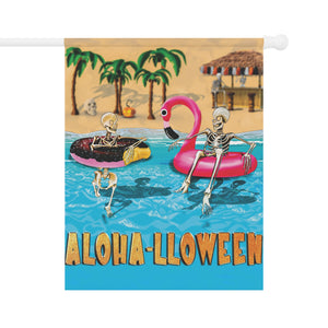 Aloha Halloween Vacation Funny Yard Flag