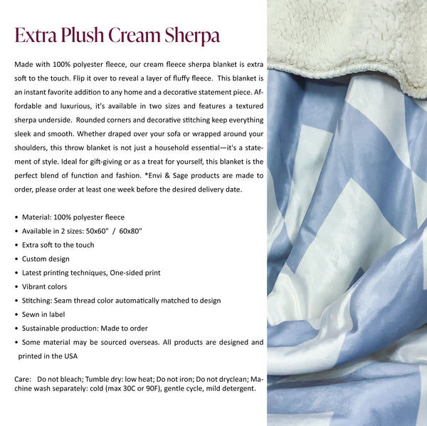 Flat Earth Funny Gift Idea Plush Sherpa Blanket