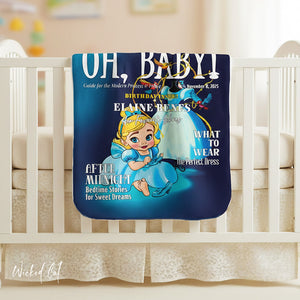 Personalized Fairy Tale Princess Soft Sherpa Baby Blanket | Custom Gift