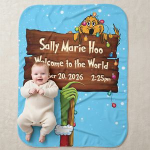 Personalized Christmas Baby Blanket