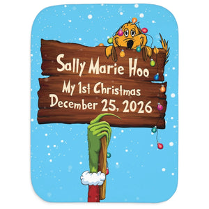 Personalized Christmas Baby Blanket