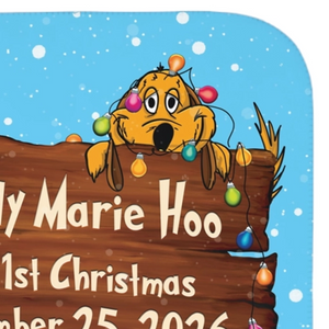 Personalized Christmas Baby Blanket