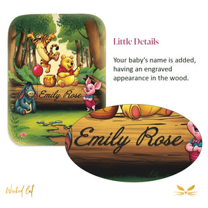 Personalized Winnie the Pooh Sherpa Baby Blanket