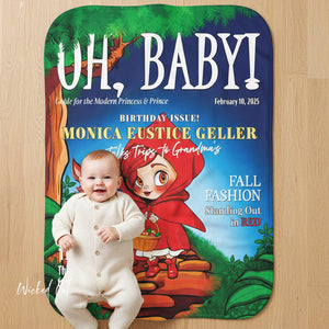 Personalized Little Red Riding Hood Soft Sherpa Baby Blanket