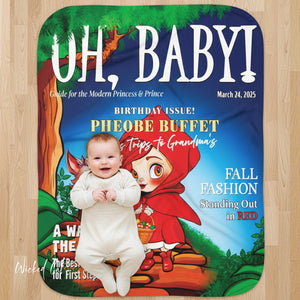 Personalized Little Red Riding Hood Soft Sherpa Baby Blanket