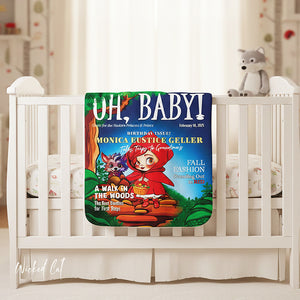 Personalized Little Red Riding Hood Soft Sherpa Baby Blanket