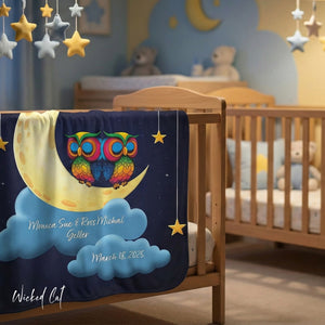 Personalized Twins Sherpa Baby Blanket