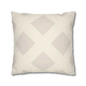 Decorative pillow with geometric pattern on a white background