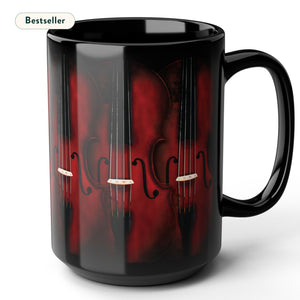 Abstract Violin Music Mug 15oz