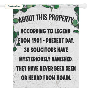 No Soliciting Sarcastic Warning Funny Yard Flag