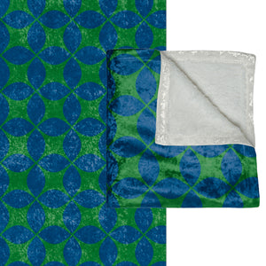 Blue & Green Art Deco Decorative Throw Blanket
