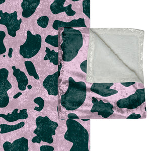 Lilac and Blue Animal Print Decorative Throw Blanket