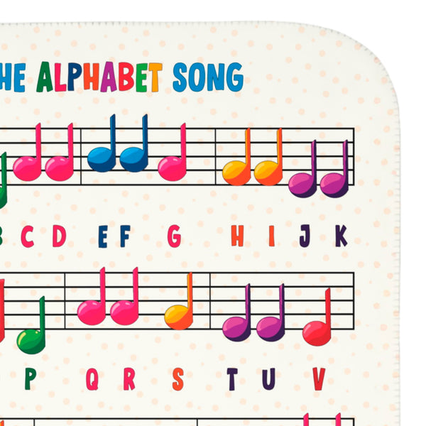 The ABC Alphabet Song Sherpa Baby Blanket