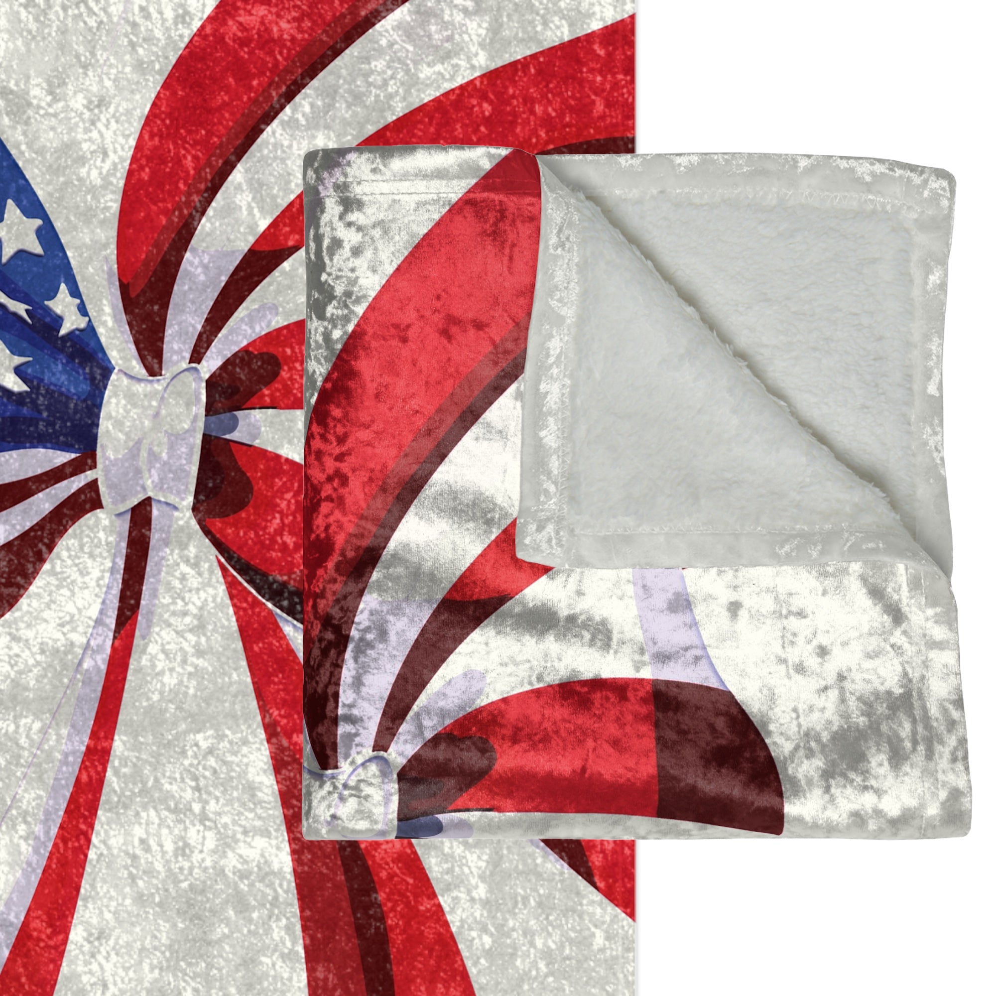 American Flag Chic Patriotic Shimmering Throw Blanket
