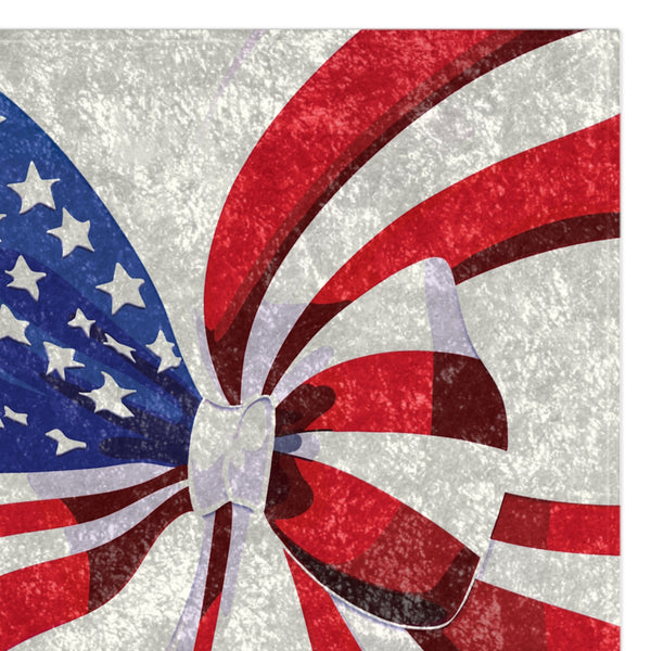 American Flag Chic Patriotic Shimmering Throw Blanket