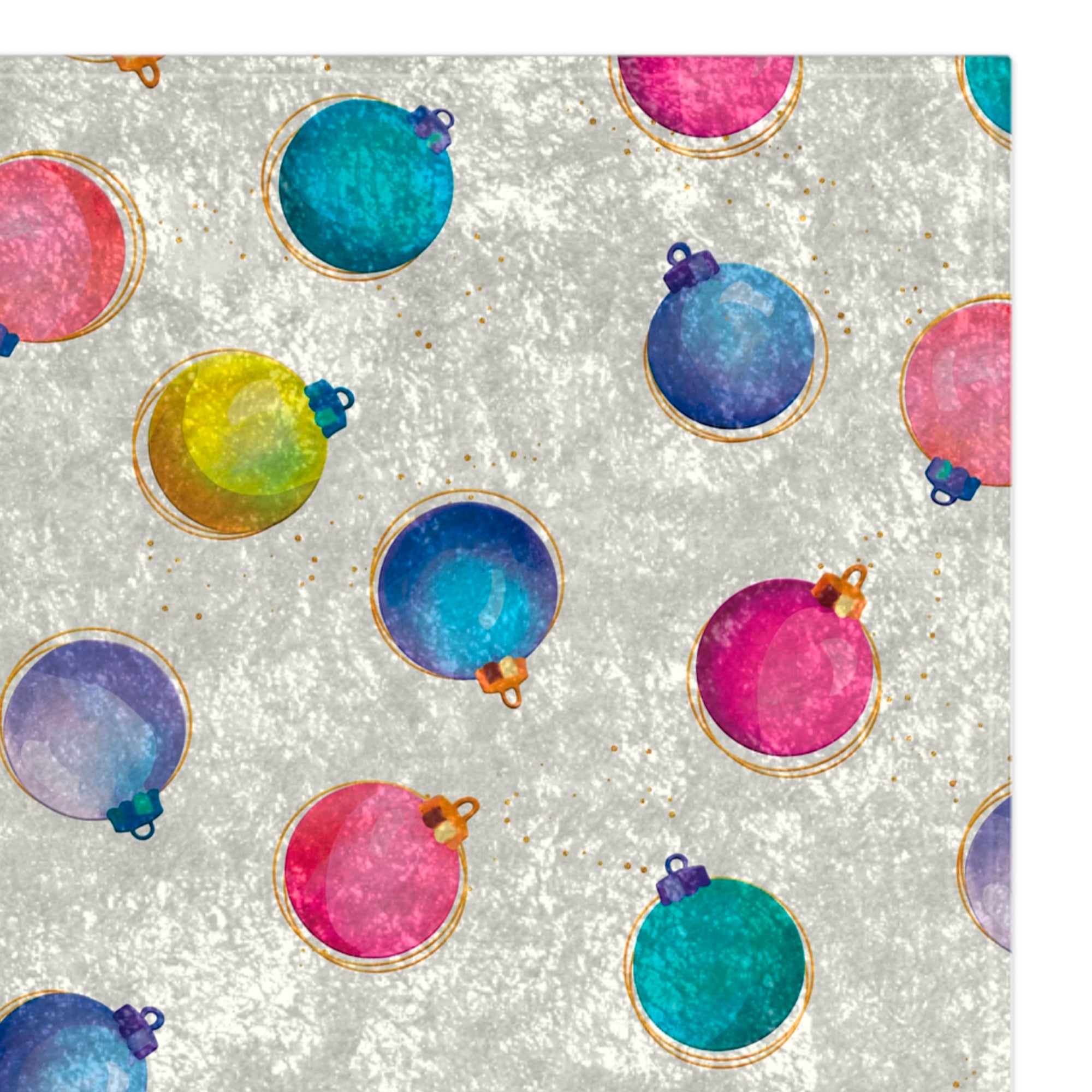 Colorful Ornaments Festive Christmas Throw