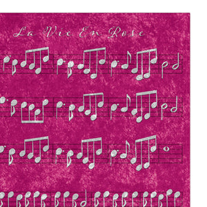 La Vie En Rose Sheet Music Shimmering Pink Throw Blanket