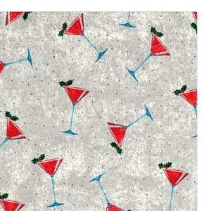 Martini Party Festive Christmas Throw Blanket