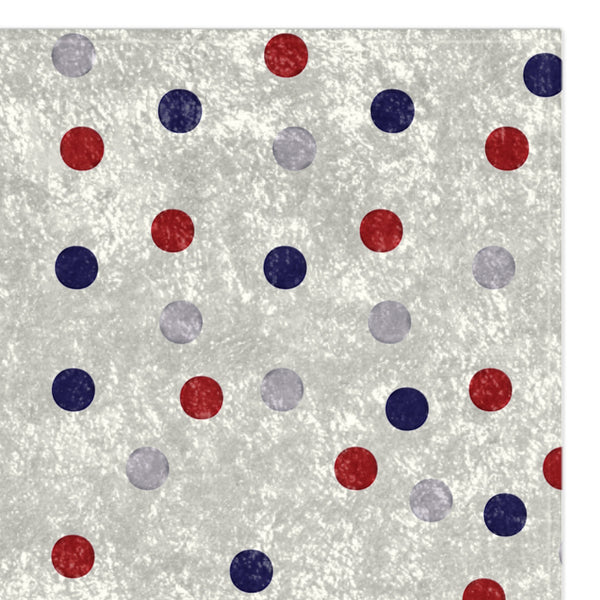 American Polka Dots Patriotic Chic Shimmering Throw Blanket